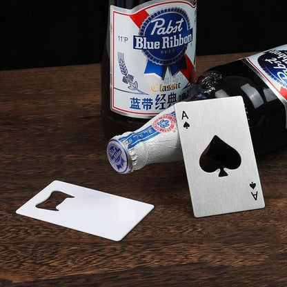 Stainless steel beer bottle opener, creative and stylish pop-up design, popular on Instagram, unique and functional bottle cap remover
