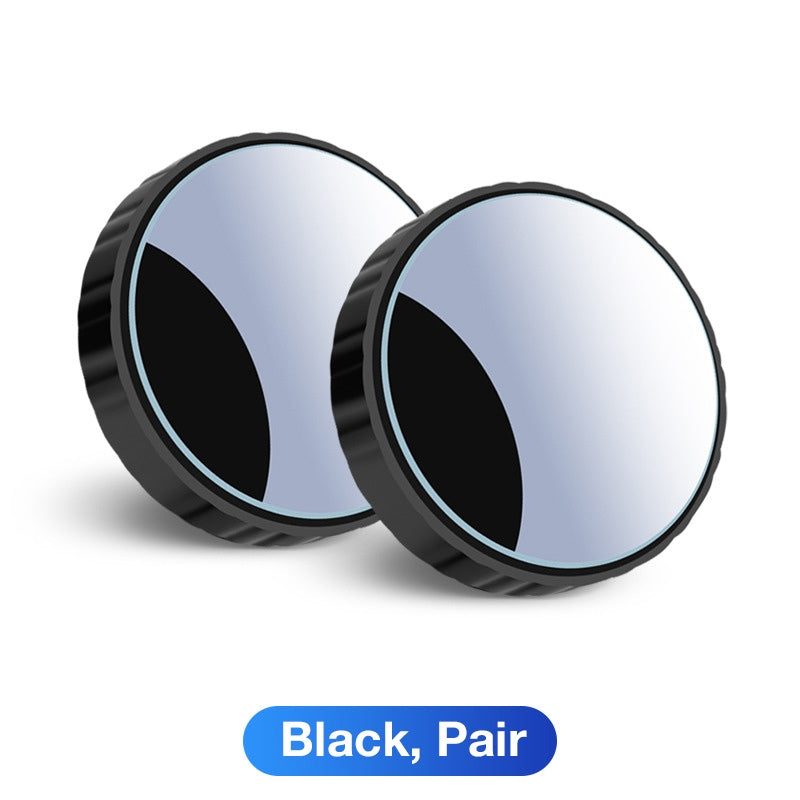 Car Rearview Mirror with 360° Rotatable Edge-Free Small Round Blind Spot Auxiliary Mirror, Suction Cup Mount for Enhanced Reversing and Blind Spot Observation