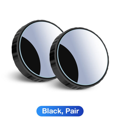 Car Rearview Mirror with 360° Rotatable Edge-Free Small Round Blind Spot Auxiliary Mirror, Suction Cup Mount for Enhanced Reversing and Blind Spot Observation