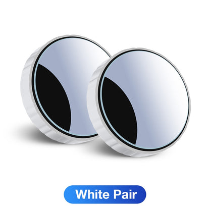 Car Rearview Mirror with 360° Rotatable Edge-Free Small Round Blind Spot Auxiliary Mirror, Suction Cup Mount for Enhanced Reversing and Blind Spot Observation