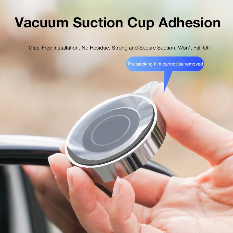 Car Rearview Mirror with 360° Rotatable Edge-Free Small Round Blind Spot Auxiliary Mirror, Suction Cup Mount for Enhanced Reversing and Blind Spot Observation