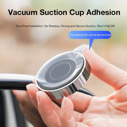 Car Rearview Mirror with 360° Rotatable Edge-Free Small Round Blind Spot Auxiliary Mirror, Suction Cup Mount for Enhanced Reversing and Blind Spot Observation