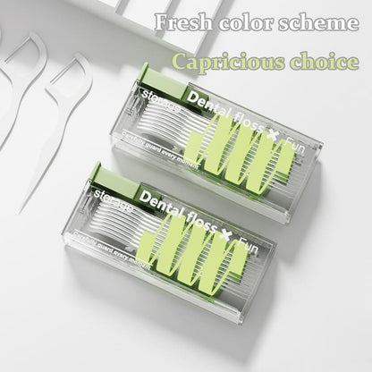 Portable Dental Floss Case with Automatic Pop-Up, Push-Button Design for On-the-Go