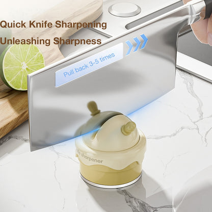Ice Cream Suction Cup Knife Sharpener, Kitchen Tool for Sharpening Knives and Scissors at Home