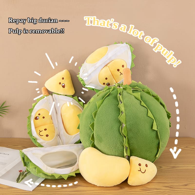 Durian Plush Toy Pillow Stress-Relief Doll Large Plushie