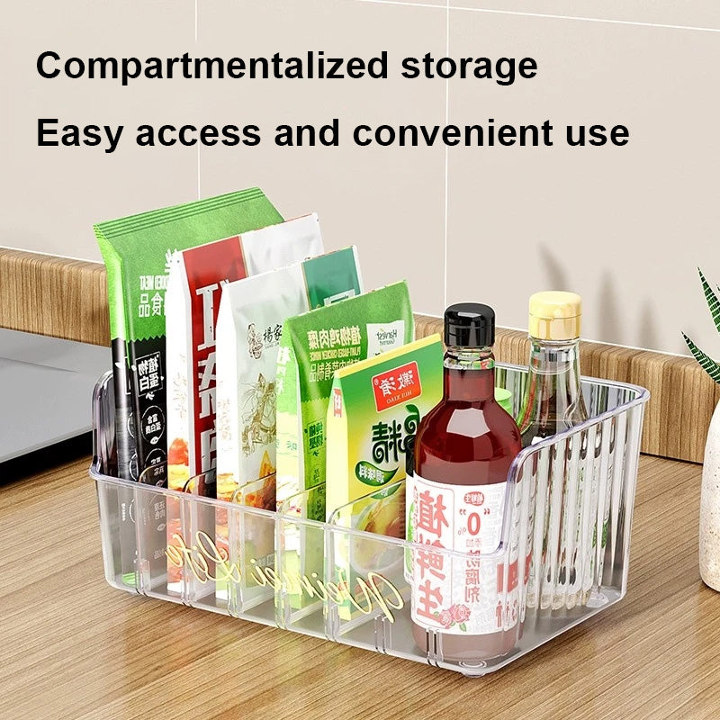 Condiment Storage Box, Multifunctional Compartment Tray For Kitchen And Home Use