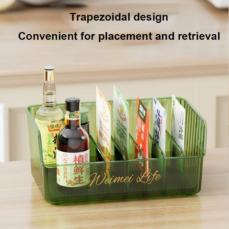 Condiment Storage Box, Multifunctional Compartment Tray For Kitchen And ...