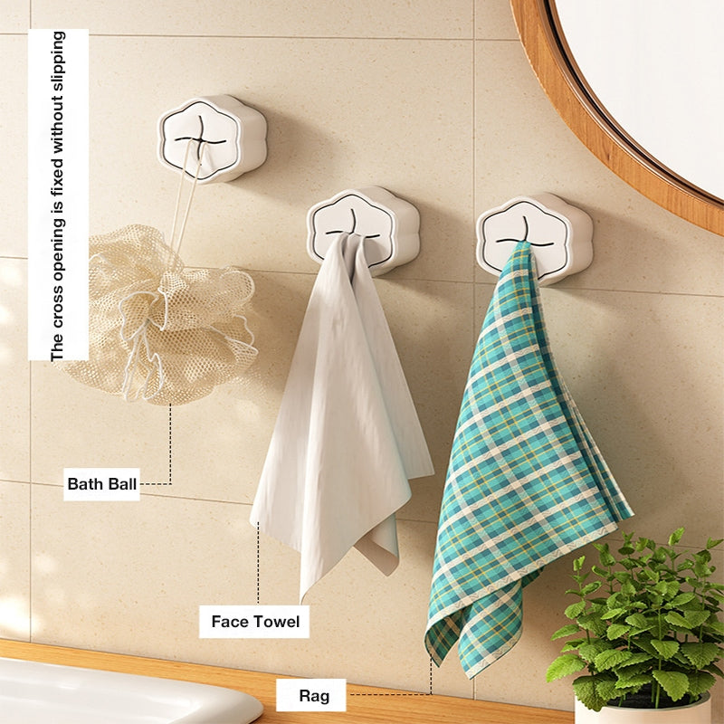 No-Drill Towel Holder, Creative Kitchen and Bathroom Cloth and Towel Rack with Insert Slot Design
