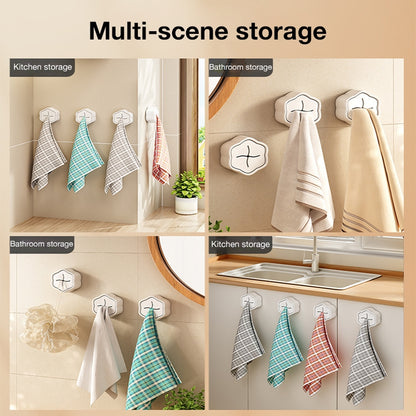 No-Drill Towel Holder, Creative Kitchen and Bathroom Cloth and Towel Rack with Insert Slot Design