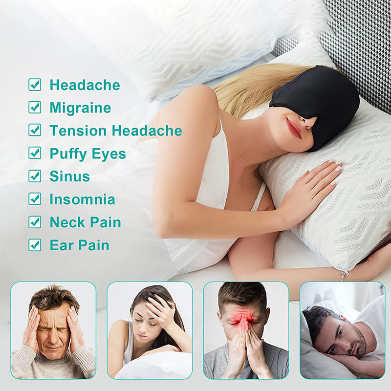 Stretchable Cold Compress Head Mask, Suitable for Head Therapy