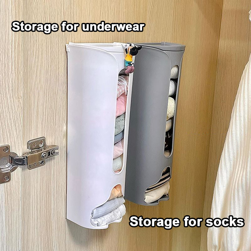 Wall-mounted, Pull-out Storage Box For Underwear And Socks, No Drilling Required