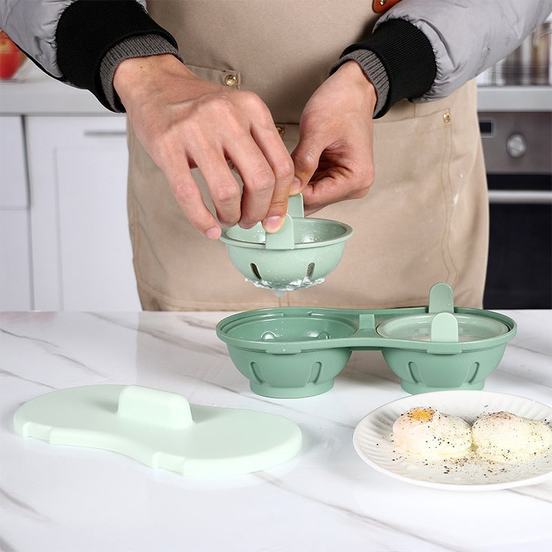 Microwave Multifunctional Egg Steamer, Creative Poached Egg and Boiled Egg Cooker, High-Temperature Resistant Plastic