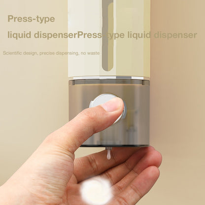No Drill Wall-Mounted Soap Dispenser, Press-Type Hand Soap, Shampoo, and Shower Gel Holder for Bathroom