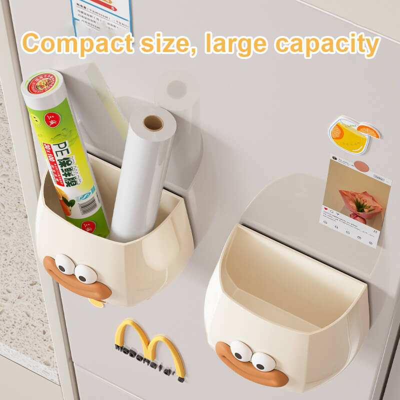 Magnetic Refrigerator Storage Rack, Wall-Mounted Multifunctional No-Drill Organizer