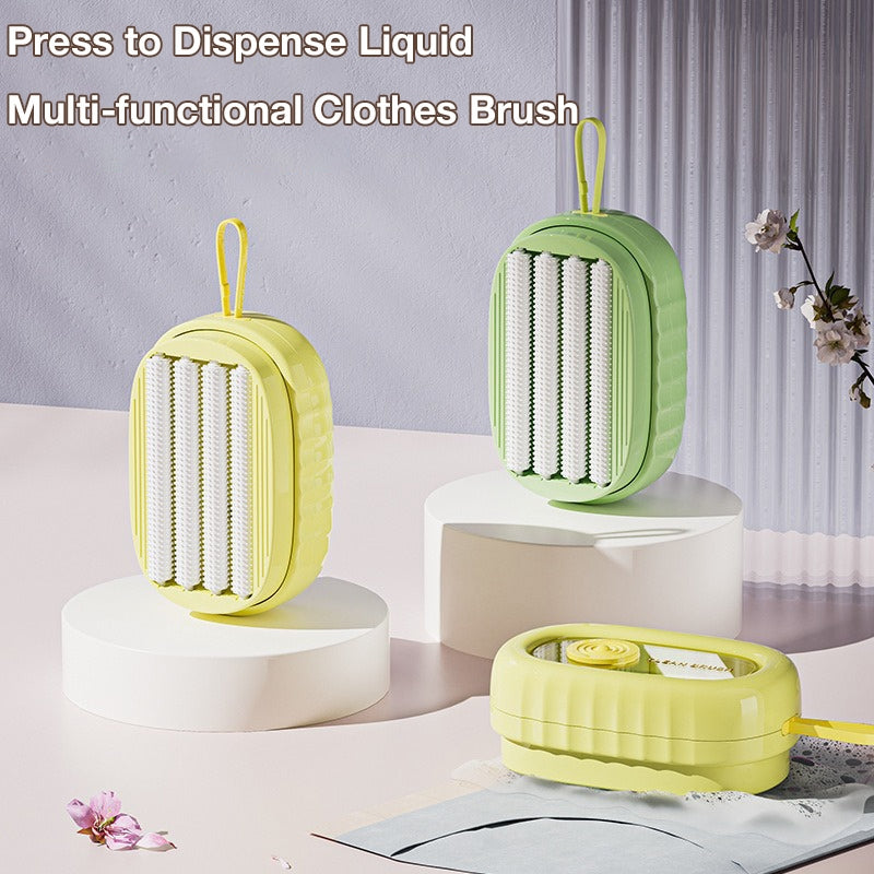 Household Soft Rubber Press-and-Refill Multifunctional Laundry Brush