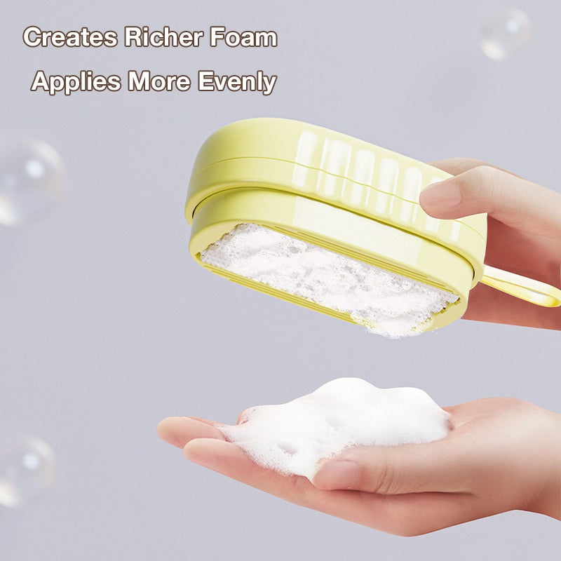 Household Soft Rubber Press-and-Refill Multifunctional Laundry Brush