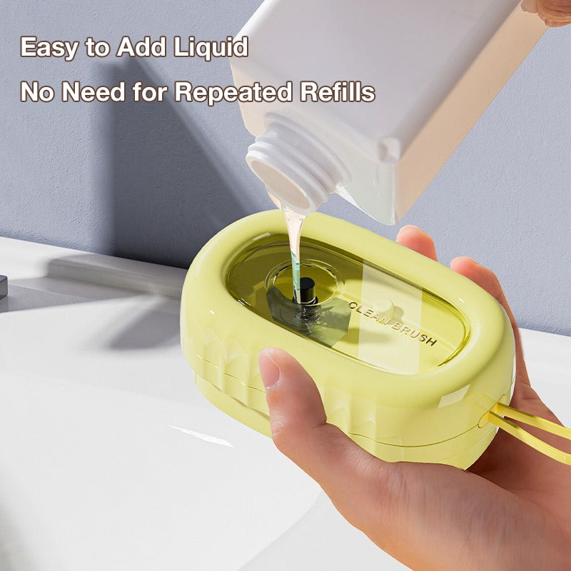 Household Soft Rubber Press-and-Refill Multifunctional Laundry Brush