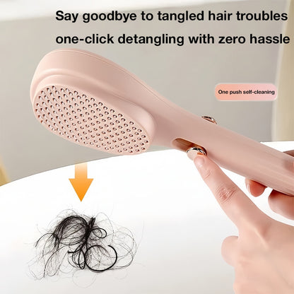 Retractable Massaging Comb for Scalp, Hair Detangling & Frizz Control, Anti-Static, Hair-Friendly