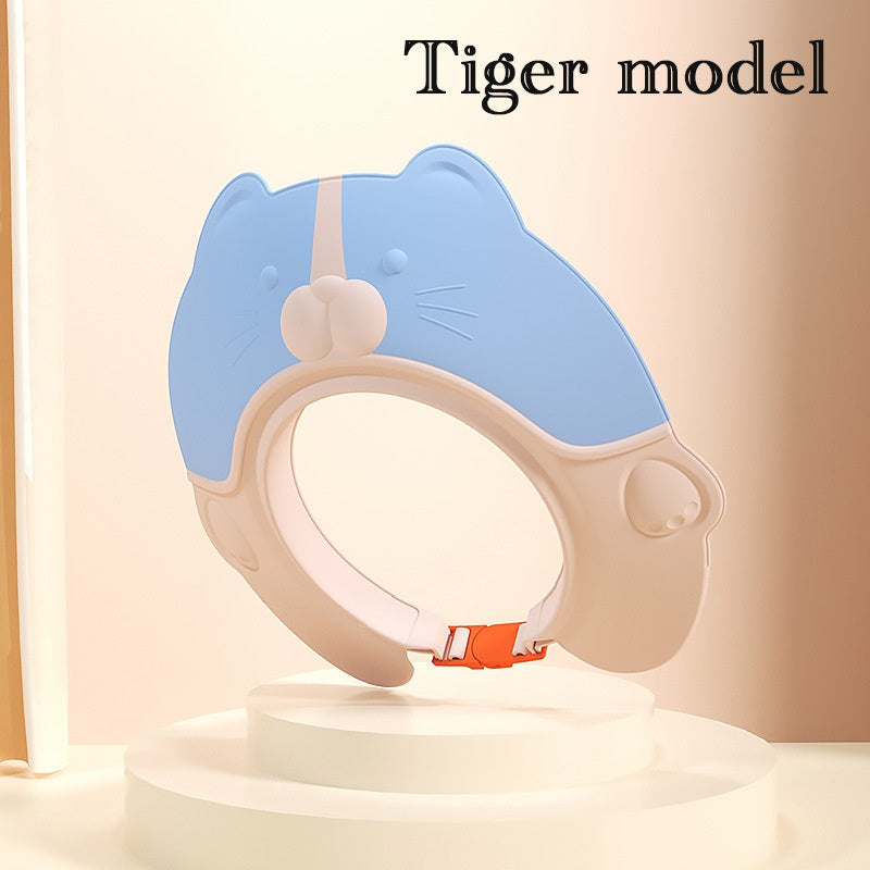 Baby Shampoo Cap, Waterproof Ear Protection Soft Rubber Bath Hat