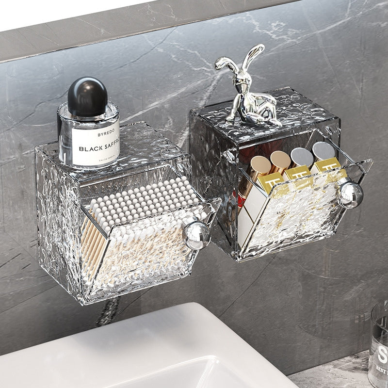 Bathroom Mirror Cabinet Storage Box Wall-mounted Flip Lid Cosmetic Storage Box