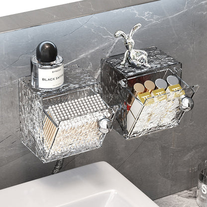 Bathroom Mirror Cabinet Storage Box Wall-mounted Flip Lid Cosmetic Storage Box