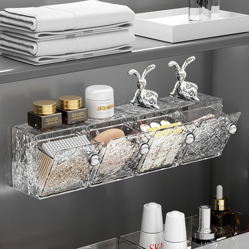 Bathroom Mirror Cabinet Storage Box Wall-mounted Flip Lid Cosmetic Storage Box