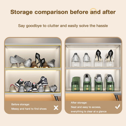 Modern Minimalist Double-Layer Adjustable Shoe Storage Rack