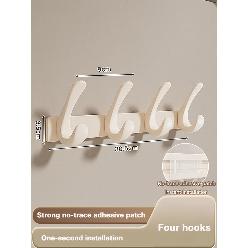 Non-Marking Over-the-Door Coat Hook and Clothes Hanging Organizer