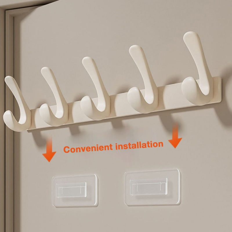 Non-Marking Over-the-Door Coat Hook and Clothes Hanging Organizer