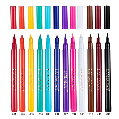Rainbow Color Waterproof Eyeliner Pencil, Smudge-Proof and Long-Lasting