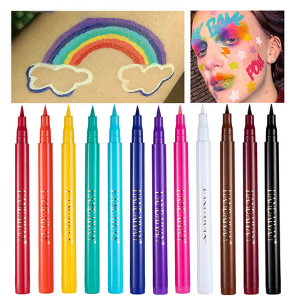 Rainbow Color Waterproof Eyeliner Pencil, Smudge-Proof and Long-Lasting
