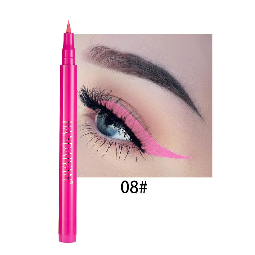 Rainbow Color Waterproof Eyeliner Pencil, Smudge-Proof and Long-Lasting