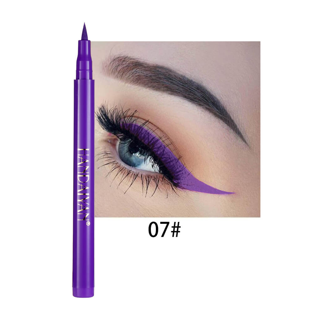 Rainbow Color Waterproof Eyeliner Pencil, Smudge-Proof and Long-Lasting