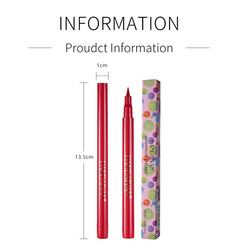 Rainbow Color Waterproof Eyeliner Pencil, Smudge-Proof and Long-Lasting