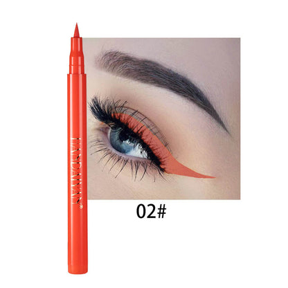 Rainbow Color Waterproof Eyeliner Pencil, Smudge-Proof and Long-Lasting