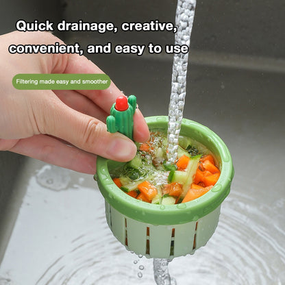 Cactus Sink Strainer – Kitchen Drain Filter for Leftovers and Food Waste, Easy Drainage Basket for Sink and Drainage System