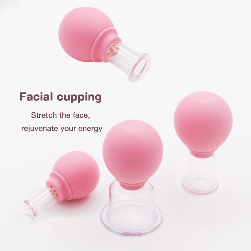 Vacuum Silicone Cupping Set for Facial Lifting and Massage