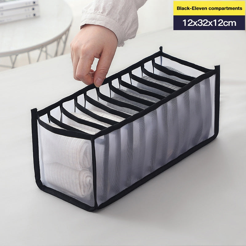 Mesh Underwear and Clothing Storage Box, Drawer Organizer for Wardrobe, Home Clothing Organizer with Dividers