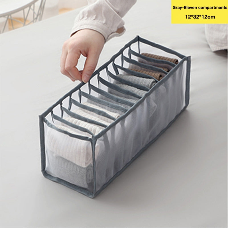 Mesh Underwear and Clothing Storage Box, Drawer Organizer for Wardrobe, Home Clothing Organizer with Dividers