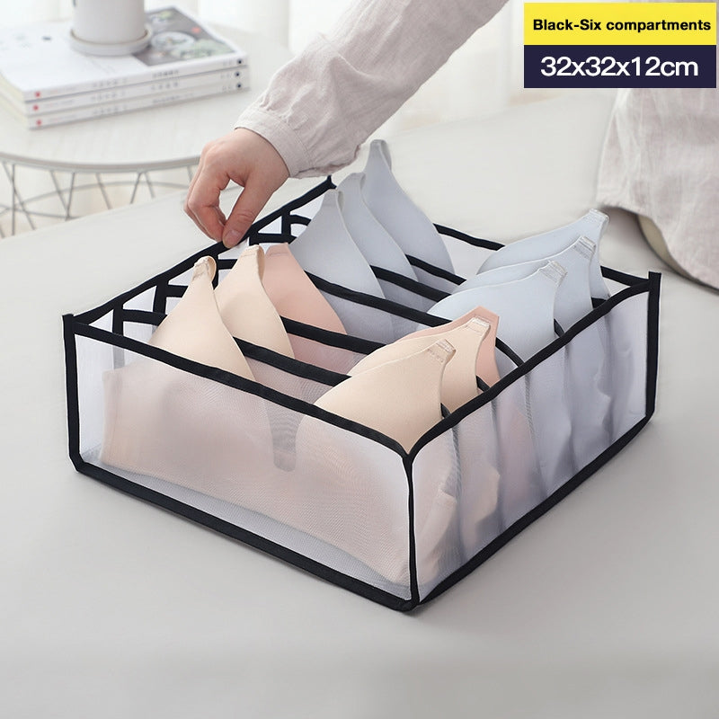 Mesh Underwear and Clothing Storage Box, Drawer Organizer for Wardrobe, Home Clothing Organizer with Dividers