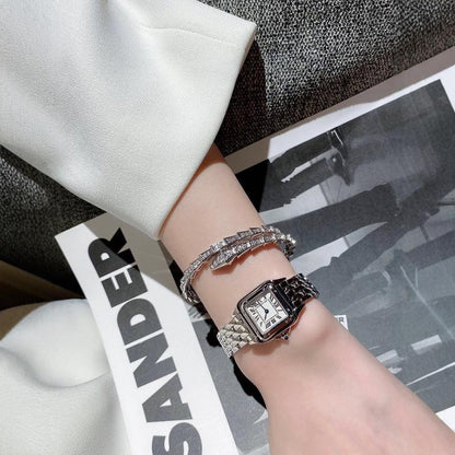 Exquisite Snake-shaped Full Diamond Bangle For Women