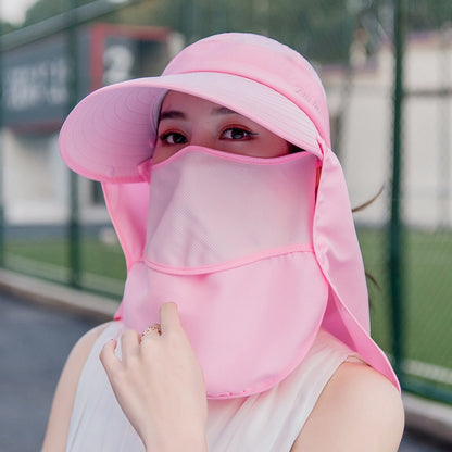 মহিলাদের গ্রীষ্মকালীন সূর্য সুরক্ষা টুপি, UV সুরক্ষা সহ ভাঁজযোগ্য ফেস শিল্ড টুপি 