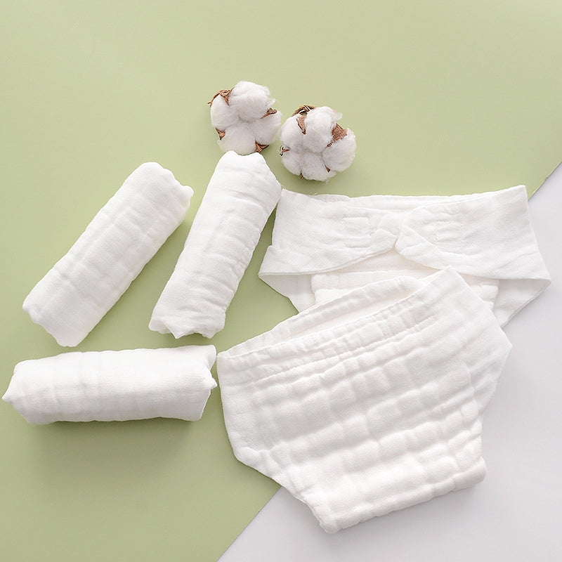 নরম সুতির গজ কাপড়ের ডায়াপার, নবজাতকের জন্য ধোয়া যায় এমন শিশুর ডায়াপার, পুনর্ব্যবহারযোগ্য শিশু ন্যাপি প্যান্ট 