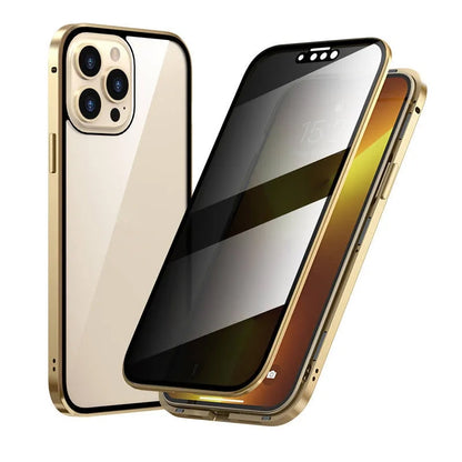 【Some mobile phone models are currently in local stock & have limited time discounts】IPhone Magnetic Double-Sided Privacy Glass Case