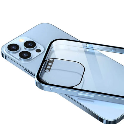 【Some mobile phone models are currently in local stock & have limited time discounts】IPhone Magnetic Double-Sided Privacy Glass Case