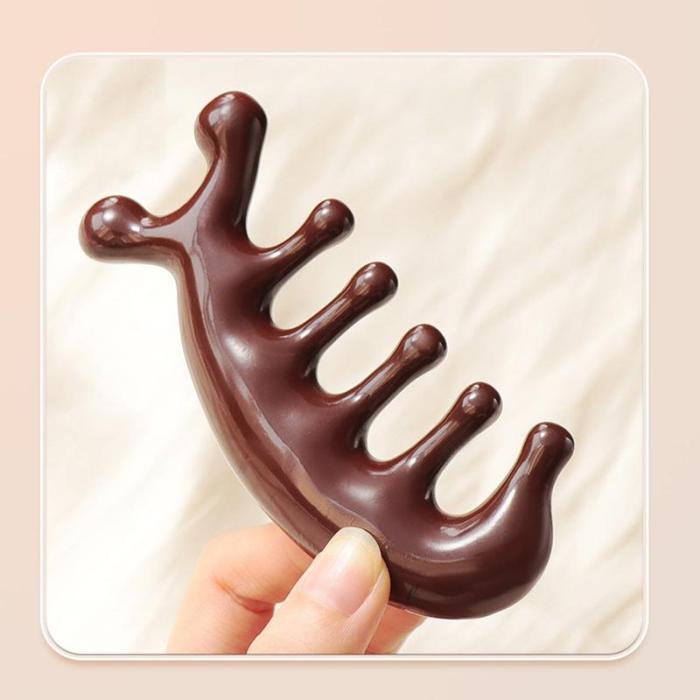Head & face meridian massage solid wood comb, sandalwood, dredge meridians, smooth blood circulation
