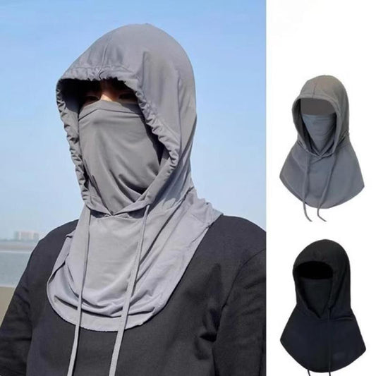 Ice Silk Breathable Neck Guard with Full Face Coverage Multi-Purpose Summer Sunscreen Hat