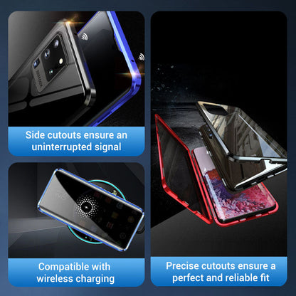 Samsung Anti-Peeping Phone Case, Full-Cover Magnetic Metal Protective Case