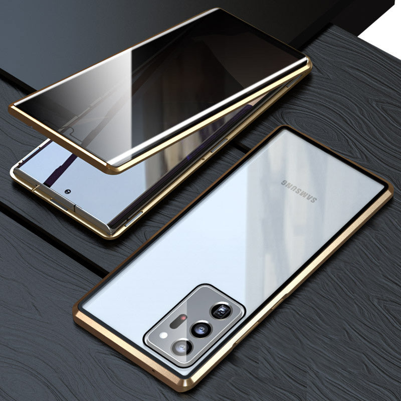 Samsung Anti-Peeping Phone Case, Full-Cover Magnetic Metal Protective Case