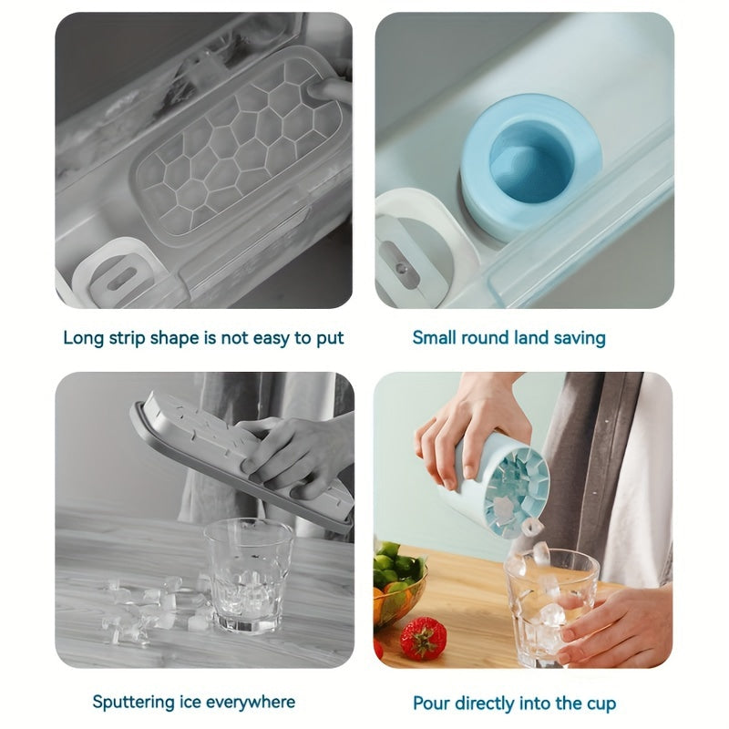 Silicone Cylinder Ice Grid Ice Maker Ice Cube Mold Creativity Mini Ice Bucket